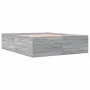 Estructura de cama madera de ingeniería gris Sonoma 150x200 cm de vidaXL, Camas y somieres - Ref: Foro24-3280921, Precio: 150...
