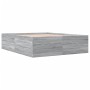 Sonoma gray engineered wood bed frame 150x200 cm by vidaXL, Beds and slatted bases - Ref: Foro24-3280921, Price: 152,07 €, Di...