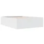 Estructura de cama madera de ingeniería blanca 140x200 cm de vidaXL, Camas y somieres - Ref: Foro24-3280923, Precio: 146,71 €...