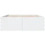 White engineered wood bed frame 140x200 cm by vidaXL, Beds and slatted bases - Ref: Foro24-3280923, Price: 146,00 €, Discount: %