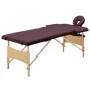 Klappbare Massageliege 2 Zonen Holz lila Wein von vidaXL, Massageliegen - Ref: Foro24-110187, Preis: 145,37 €, Rabatt: %