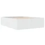 Estructura de cama madera de ingeniería blanca 140x200 cm de vidaXL, Camas y somieres - Ref: Foro24-3280923, Precio: 146,71 €...