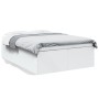 White engineered wood bed frame 140x190 cm by vidaXL, Beds and slatted bases - Ref: Foro24-3280937, Price: 145,45 €, Discount: %