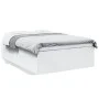 White engineered wood bed frame 140x190 cm by vidaXL, Beds and slatted bases - Ref: Foro24-3280937, Price: 143,75 €, Discount: %