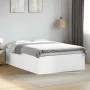 White engineered wood bed frame 140x190 cm by vidaXL, Beds and slatted bases - Ref: Foro24-3280937, Price: 143,75 €, Discount: %
