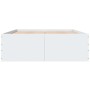 White engineered wood bed frame 140x190 cm by vidaXL, Beds and slatted bases - Ref: Foro24-3280937, Price: 145,45 €, Discount: %