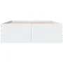 White engineered wood bed frame 140x190 cm by vidaXL, Beds and slatted bases - Ref: Foro24-3280937, Price: 143,75 €, Discount: %