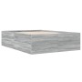 Estructura de cama madera de ingeniería gris Sonoma 140x190 cm de vidaXL, Camas y somieres - Ref: Foro24-3280942, Precio: 149...