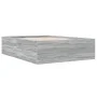Sonoma gray engineered wood bed frame 140x190 cm by vidaXL, Beds and slatted bases - Ref: Foro24-3280942, Price: 147,95 €, Di...
