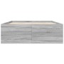 Estructura de cama madera de ingeniería gris Sonoma 140x190 cm de vidaXL, Camas y somieres - Ref: Foro24-3280942, Precio: 149...