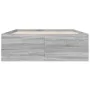 Sonoma gray engineered wood bed frame 140x190 cm by vidaXL, Beds and slatted bases - Ref: Foro24-3280942, Price: 147,95 €, Di...