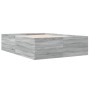 Estructura de cama madera de ingeniería gris Sonoma 140x190 cm de vidaXL, Camas y somieres - Ref: Foro24-3280942, Precio: 149...