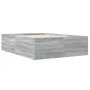 Sonoma gray engineered wood bed frame 140x190 cm by vidaXL, Beds and slatted bases - Ref: Foro24-3280942, Price: 147,95 €, Di...