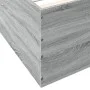 Sonoma gray engineered wood bed frame 140x190 cm by vidaXL, Beds and slatted bases - Ref: Foro24-3280942, Price: 147,95 €, Di...