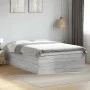 Sonoma gray engineered wood bed frame 120x200 cm by vidaXL, Beds and slatted bases - Ref: Foro24-3280935, Price: 141,68 €, Di...
