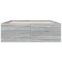 Estructura de cama madera de ingeniería gris Sonoma 120x200 cm de vidaXL, Camas y somieres - Ref: Foro24-3280935, Precio: 143...