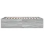 Sonoma gray engineered wood bed frame 120x200 cm by vidaXL, Beds and slatted bases - Ref: Foro24-3280935, Price: 141,68 €, Di...