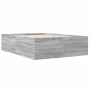 Sonoma gray engineered wood bed frame 120x200 cm by vidaXL, Beds and slatted bases - Ref: Foro24-3280935, Price: 141,68 €, Di...