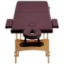 Klappbare Massageliege 2 Zonen Holz lila Wein von vidaXL, Massageliegen - Ref: Foro24-110187, Preis: 145,37 €, Rabatt: %
