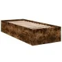 Smoked oak engineered wood bed frame 90x200 cm by vidaXL, Beds and slatted bases - Ref: Foro24-3281060, Price: 92,42 €, Disco...