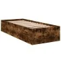 Smoked oak engineered wood bed frame 90x200 cm by vidaXL, Beds and slatted bases - Ref: Foro24-3281060, Price: 92,42 €, Disco...