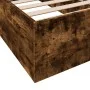Smoked oak engineered wood bed frame 90x200 cm by vidaXL, Beds and slatted bases - Ref: Foro24-3281060, Price: 92,42 €, Disco...