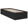 Black engineered wood bed frame 90x200 cm by vidaXL, Beds and slatted bases - Ref: Foro24-3281057, Price: 94,99 €, Discount: %