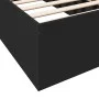 Black engineered wood bed frame 90x200 cm by vidaXL, Beds and slatted bases - Ref: Foro24-3281057, Price: 94,99 €, Discount: %