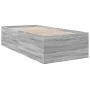 Sonoma gray engineered wood bed frame 90x190 cm by vidaXL, Beds and slatted bases - Ref: Foro24-3280977, Price: 108,51 €, Dis...
