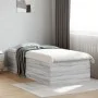 Sonoma gray engineered wood bed frame 90x190 cm by vidaXL, Beds and slatted bases - Ref: Foro24-3280977, Price: 108,51 €, Dis...