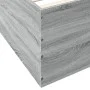 Sonoma gray engineered wood bed frame 90x190 cm by vidaXL, Beds and slatted bases - Ref: Foro24-3280977, Price: 108,51 €, Dis...