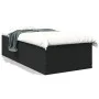 Black engineered wood bed frame 75x190 cm by vidaXL, Beds and slatted bases - Ref: Foro24-3280980, Price: 102,73 €, Discount: %