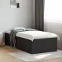 Black engineered wood bed frame 75x190 cm by vidaXL, Beds and slatted bases - Ref: Foro24-3280980, Price: 102,73 €, Discount: %