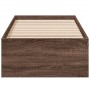 Oak brown engineered wood bed frame 100x200 cm by vidaXL, Beds and slatted bases - Ref: Foro24-3281055, Price: 99,87 €, Disco...