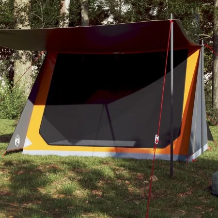 Gray and orange waterproof 2-person tent by vidaXL, tents - Ref: Foro24-94531, Price: 61,15 €, Discount: %