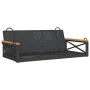 Black synthetic rattan swing bench 109x62x40 cm by vidaXL, garden benches - Ref: Foro24-368152, Price: 101,04 €, Discount: %