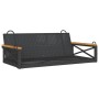 Schwarze Schaukelbank aus synthetischem Rattan, 109 x 62 x 40 cm von vidaXL, Gartenbänke - Ref: Foro24-368152, Preis: 93,47 €...