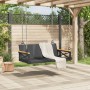Schwarze Schaukelbank aus synthetischem Rattan, 109 x 62 x 40 cm von vidaXL, Gartenbänke - Ref: Foro24-368152, Preis: 93,47 €...