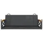 Black synthetic rattan swing bench 109x62x40 cm by vidaXL, garden benches - Ref: Foro24-368152, Price: 101,04 €, Discount: %