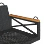 Black synthetic rattan swing bench 109x62x40 cm by vidaXL, garden benches - Ref: Foro24-368152, Price: 101,04 €, Discount: %