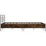 Bettgestell aus Holzwerkstoff, Metall, geräucherte Eiche, 120 x 200 cm von vidaXL, Betten und Lattenroste - Ref: Foro24-32800...