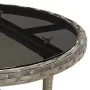 Set comedor jardín 3 pzas y cojines ratán sintético vidrio gris de vidaXL, Conjuntos de jardín - Ref: Foro24-3278723, Precio:...