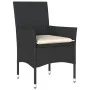 Set de comedor jardín 5 pzas con cojines ratán PE acacia negro by vidaXL, Garden sets - Ref: Foro24-3278728, Price: 290,24 €,...