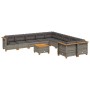 Set de sofás de jardín 11 pzas y cojines ratán sintético gris by vidaXL, Garden sets - Ref: Foro24-3262050, Price: 776,06 €, ...