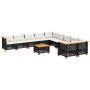 11-piece garden sofa set and black synthetic rattan cushions by vidaXL, Garden sets - Ref: Foro24-3262052, Price: 786,09 €, D...