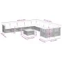 11-teilige Gartensofagarnitur und schwarze synthetische Rattankissen von vidaXL, Gartensets - Ref: Foro24-3262052, Preis: 786...