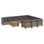 11-piece garden sofa set and gray synthetic rattan cushions by vidaXL, Garden sets - Ref: Foro24-3262038, Price: 776,06 €, Di...