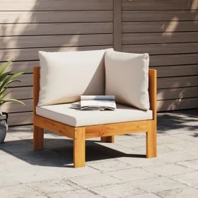 Corner garden sofa with solid acacia wood cushions by vidaXL, Modular outdoor sofas - Ref: Foro24-367622, Price: 126,13 €, Di...
