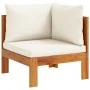 Eckgartensofa mit Kissen aus massivem Akazienholz von vidaXL, Modulare Sofas für den Außenbereich - Ref: Foro24-367622, Preis...