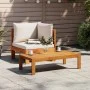 Sofá de jardín de esquina con cojines madera maciza de acacia de vidaXL, Sofás modulares de exterior - Ref: Foro24-367622, Pr...